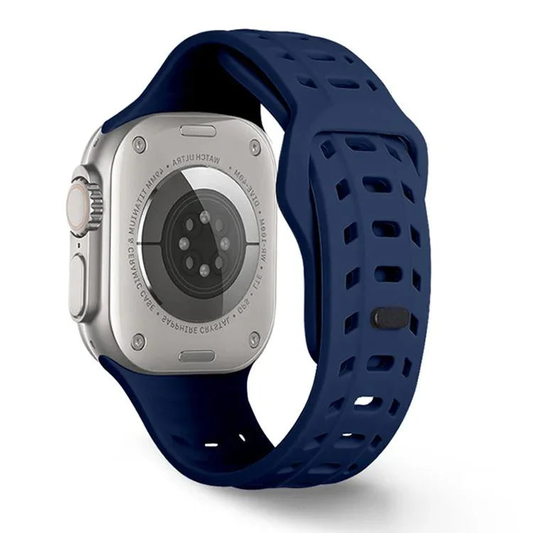 サメ模様穴あきシリコンウォッチバンド、Apple Watch 46mm / 49mm / 45mm / 44mm用