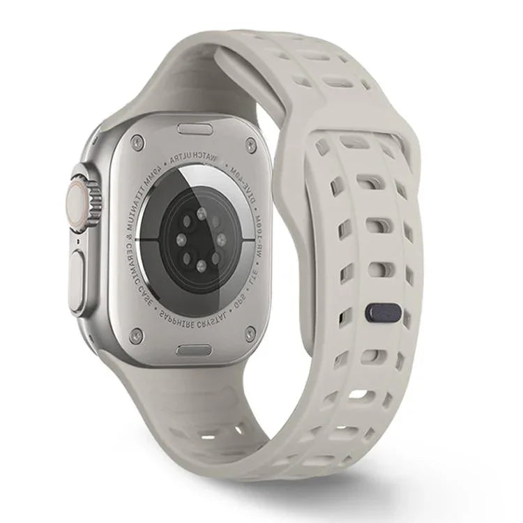 サメ模様穴あきシリコンウォッチバンド、Apple Watch 46mm / 49mm / 45mm / 44mm用