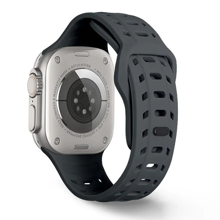 サメ模様穴あきシリコンウォッチバンド、Apple Watch 46mm / 49mm / 45mm / 44mm用
