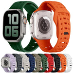 サメ模様穴あきシリコンウォッチバンド、Apple Watch 46mm / 49mm / 45mm / 44mm用