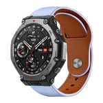 xDfind Rivet Buckle Genuine Leather Watch Band, For Amazfit T-Rex 3