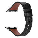 xDfind ダブルリングシングルリベット 本革ウォッチバンド、Apple Watch 42 / 44 / 45 / 46 / 49mm用、Apple Watch 38 / 40 / 41 / S10 42mm用
