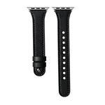 xDfind ダブルリングシングルリベット 本革ウォッチバンド、Apple Watch 42 / 44 / 45 / 46 / 49mm用、Apple Watch 38 / 40 / 41 / S10 42mm用