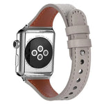 xDfind ダブルリングシングルリベット 本革ウォッチバンド、Apple Watch 42 / 44 / 45 / 46 / 49mm用、Apple Watch 38 / 40 / 41 / S10 42mm用