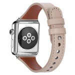 xDfind ダブルリングシングルリベット 本革ウォッチバンド、Apple Watch 42 / 44 / 45 / 46 / 49mm用、Apple Watch 38 / 40 / 41 / S10 42mm用