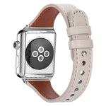 xDfind ダブルリングシングルリベット 本革ウォッチバンド、Apple Watch 42 / 44 / 45 / 46 / 49mm用、Apple Watch 38 / 40 / 41 / S10 42mm用