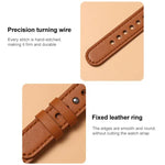 xDfind ダブルリングシングルリベット 本革ウォッチバンド、Apple Watch 42 / 44 / 45 / 46 / 49mm用、Apple Watch 38 / 40 / 41 / S10 42mm用