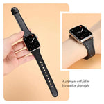 xDfind ダブルリングシングルリベット 本革ウォッチバンド、Apple Watch 42 / 44 / 45 / 46 / 49mm用、Apple Watch 38 / 40 / 41 / S10 42mm用