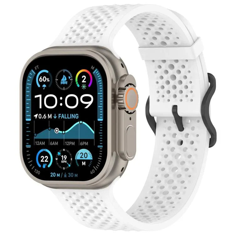 xDfind 通気性シリコンウォッチバンド、Apple Watch 42 / 44 / 45 / 46 / 49mm用、Apple Watch 38 / 40 / 41 / S10 42mm用