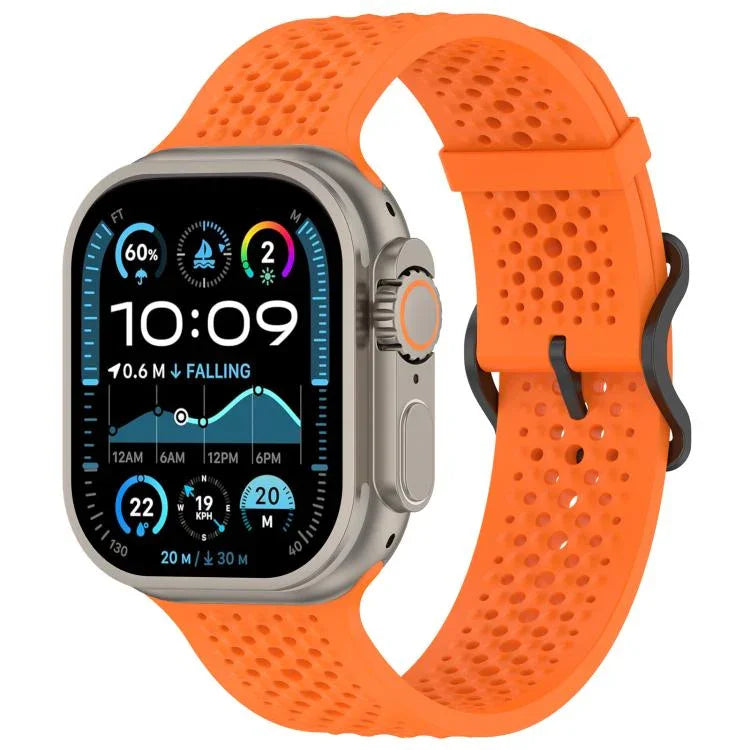xDfind 通気性シリコンウォッチバンド、Apple Watch 42 / 44 / 45 / 46 / 49mm用、Apple Watch 38 / 40 / 41 / S10 42mm用