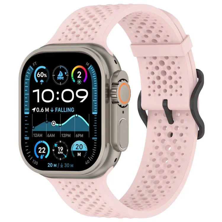 xDfind 通気性シリコンウォッチバンド、Apple Watch 42 / 44 / 45 / 46 / 49mm用、Apple Watch 38 / 40 / 41 / S10 42mm用