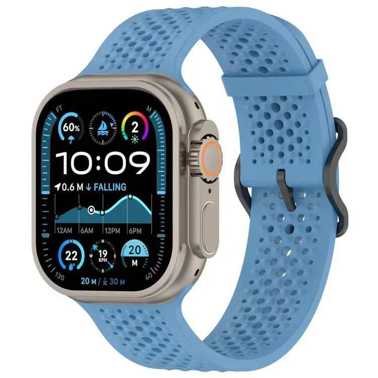 xDfind 通気性シリコンウォッチバンド、Apple Watch 42 / 44 / 45 / 46 / 49mm用、Apple Watch 38 / 40 / 41 / S10 42mm用