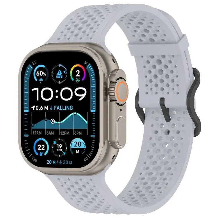 xDfind 通気性シリコンウォッチバンド、Apple Watch 42 / 44 / 45 / 46 / 49mm用、Apple Watch 38 / 40 / 41 / S10 42mm用