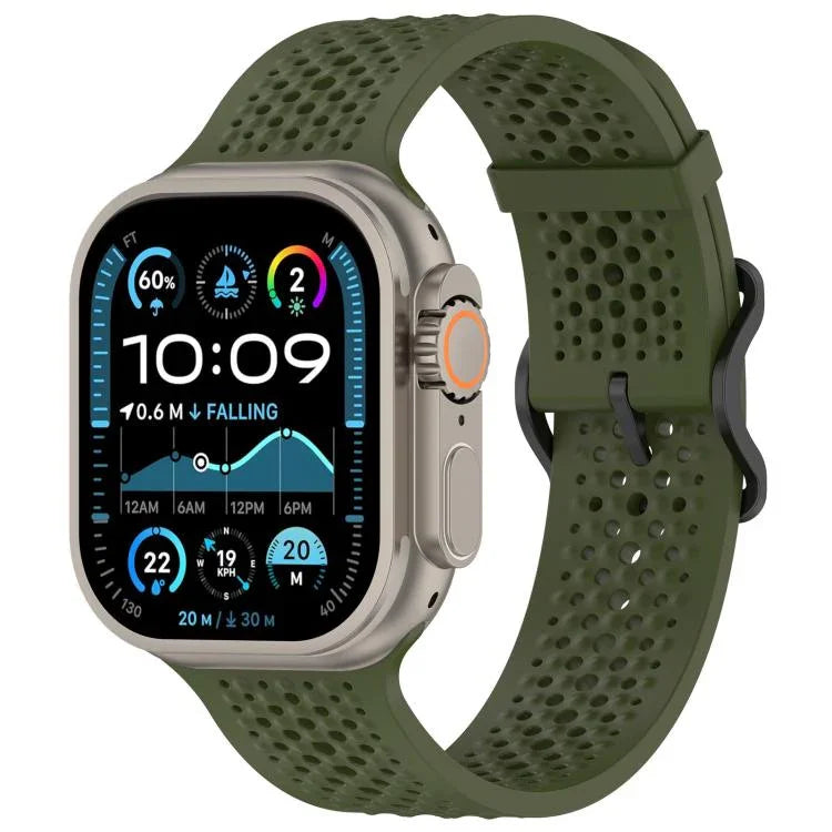 xDfind 通気性シリコンウォッチバンド、Apple Watch 42 / 44 / 45 / 46 / 49mm用、Apple Watch 38 / 40 / 41 / S10 42mm用