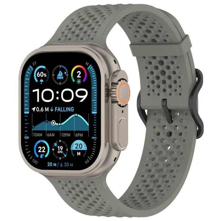 xDfind 通気性シリコンウォッチバンド、Apple Watch 42 / 44 / 45 / 46 / 49mm用、Apple Watch 38 / 40 / 41 / S10 42mm用