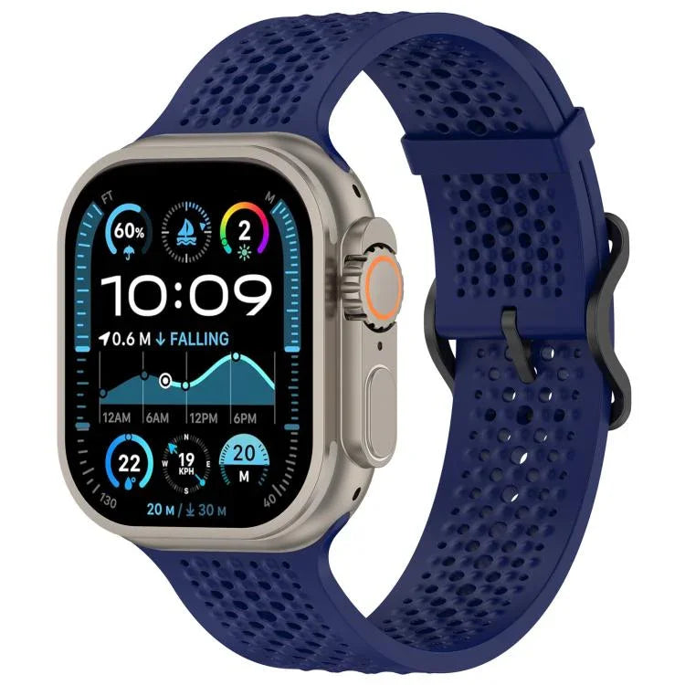xDfind 通気性シリコンウォッチバンド、Apple Watch 42 / 44 / 45 / 46 / 49mm用、Apple Watch 38 / 40 / 41 / S10 42mm用