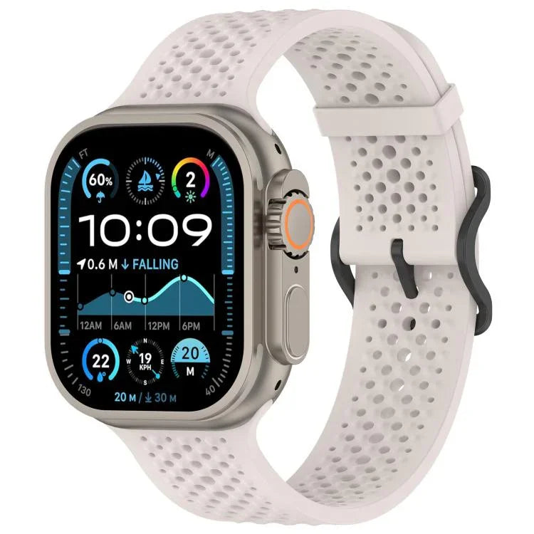 xDfind 通気性シリコンウォッチバンド、Apple Watch 42 / 44 / 45 / 46 / 49mm用、Apple Watch 38 / 40 / 41 / S10 42mm用