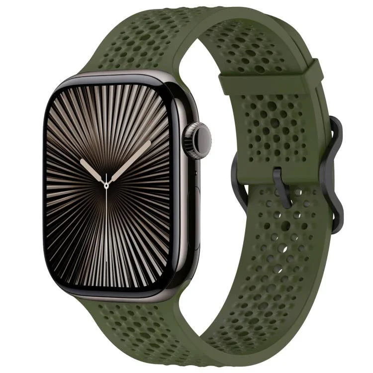 xDfind 通気性シリコンウォッチバンド、Apple Watch 42 / 44 / 45 / 46 / 49mm用、Apple Watch 38 / 40 / 41 / S10 42mm用