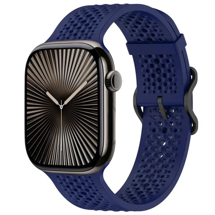xDfind 通気性シリコンウォッチバンド、Apple Watch 42 / 44 / 45 / 46 / 49mm用、Apple Watch 38 / 40 / 41 / S10 42mm用