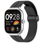xDfind  Flat Head Groove Folding Black Buckle Silicone Watch Band, For Xiaomi Band 10 Pro / 9 Pro / Redmi Watch 6, For Redmi Watch 3 Active / Watch 3 Lite, For Redmi Watch 3