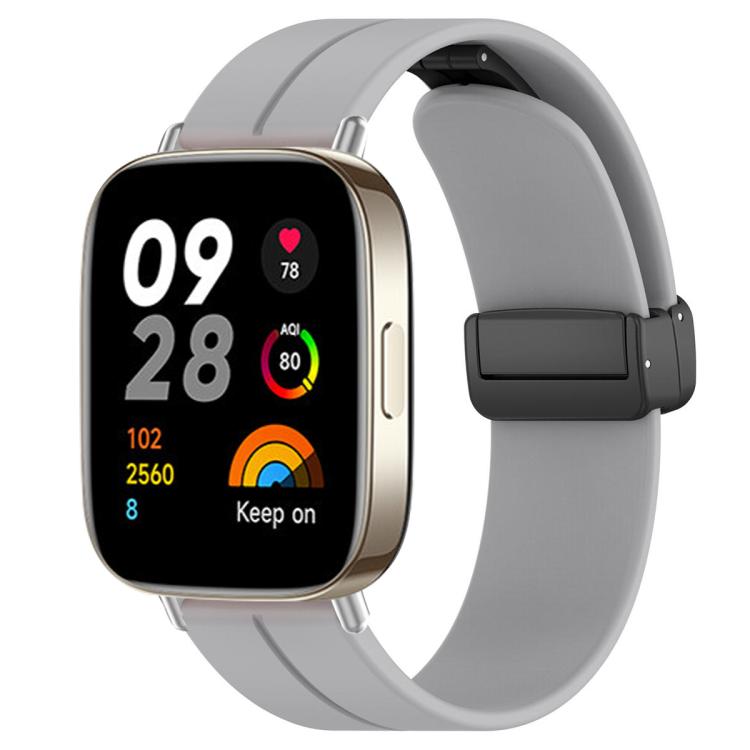 xDfind  Flat Head Groove Folding Black Buckle Silicone Watch Band, For Xiaomi Band 10 Pro / 9 Pro / Redmi Watch 6, For Redmi Watch 3 Active / Watch 3 Lite, For Redmi Watch 3