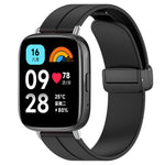 xDfind  Flat Head Groove Folding Black Buckle Silicone Watch Band, For Xiaomi Band 10 Pro / 9 Pro / Redmi Watch 6, For Redmi Watch 3 Active / Watch 3 Lite, For Redmi Watch 3