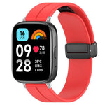 xDfind  Flat Head Groove Folding Black Buckle Silicone Watch Band, For Xiaomi Band 10 Pro / 9 Pro / Redmi Watch 6, For Redmi Watch 3 Active / Watch 3 Lite, For Redmi Watch 3