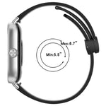 xDfind  Flat Head Groove Folding Black Buckle Silicone Watch Band, For Xiaomi Band 10 Pro / 9 Pro / Redmi Watch 6, For Redmi Watch 3 Active / Watch 3 Lite, For Redmi Watch 3