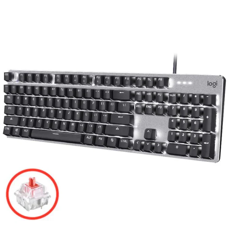Logitech K845 バックライト メカニカル有線キーボード、ケーブル長: 1.8m、ロンファブラウン軸、ロンファレッド軸