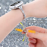 xDfind ツイストブレスレット ダイヤモンドメタルウォッチバンド、Apple Watch 42 / 44 / 45 / 46 / 49mm用、Apple Watch 38 / 40 / 41 / S10 42mm用