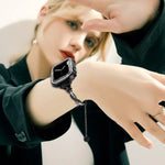 xDfind ツイストブレスレット ダイヤモンドメタルウォッチバンド、Apple Watch 42 / 44 / 45 / 46 / 49mm用、Apple Watch 38 / 40 / 41 / S10 42mm用