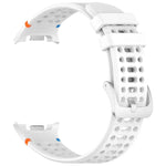 xDfind合金シルバーバックル通気穴シリコンウォッチバンド、Samsung Galaxy Watch8 / Watch8 Classic用