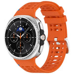 xDfind合金シルバーバックル通気穴シリコンウォッチバンド、Samsung Galaxy Watch8 / Watch8 Classic用