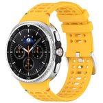 xDfind合金シルバーバックル通気穴シリコンウォッチバンド、Samsung Galaxy Watch8 / Watch8 Classic用