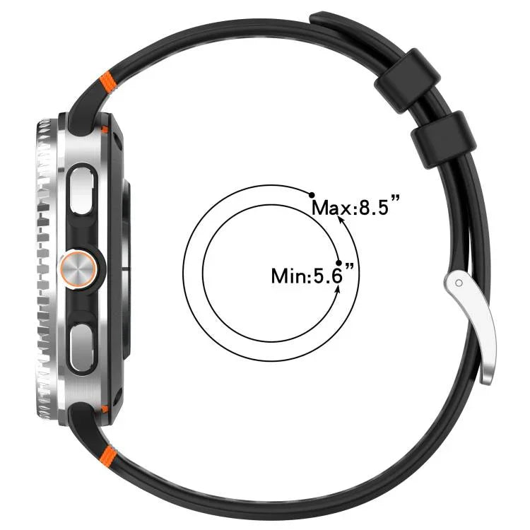 xDfind合金シルバーバックル通気穴シリコンウォッチバンド、Samsung Galaxy Watch8 / Watch8 Classic用