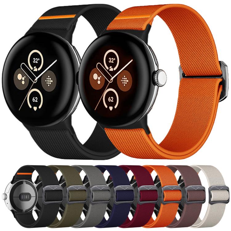 xDfind 弾性ナイロン製ウォッチバンド、Google Pixel Watch 4 / 3 45mm用、Google Pixel Watch 4 / 3 / 2 / 1 41mm用