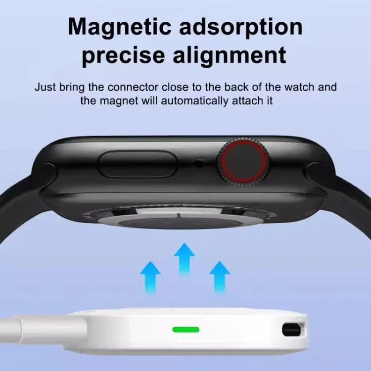 xDfind 8ピン＆Type-C ポータブルスマートウォッチ マグネット式ワイヤレス充電器 Apple Watch用