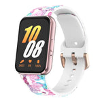 xDfindゴールドバックルプリントシリコンウォッチバンド、Samsung Galaxy Fit3用