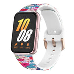 xDfindゴールドバックルプリントシリコンウォッチバンド、Samsung Galaxy Fit3用