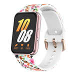 xDfindゴールドバックルプリントシリコンウォッチバンド、Samsung Galaxy Fit3用