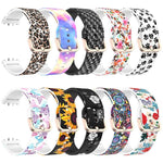 xDfindゴールドバックルプリントシリコンウォッチバンド、Samsung Galaxy Fit3用