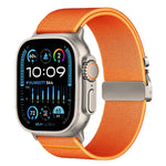 xDfind パラシュートバックル ストレッチナイロンウォッチバンド、Apple Watch 42 / 44 / 45 / 46 / 49mm用、Apple Watch 38 / 40 / 41 / S10 42mm用