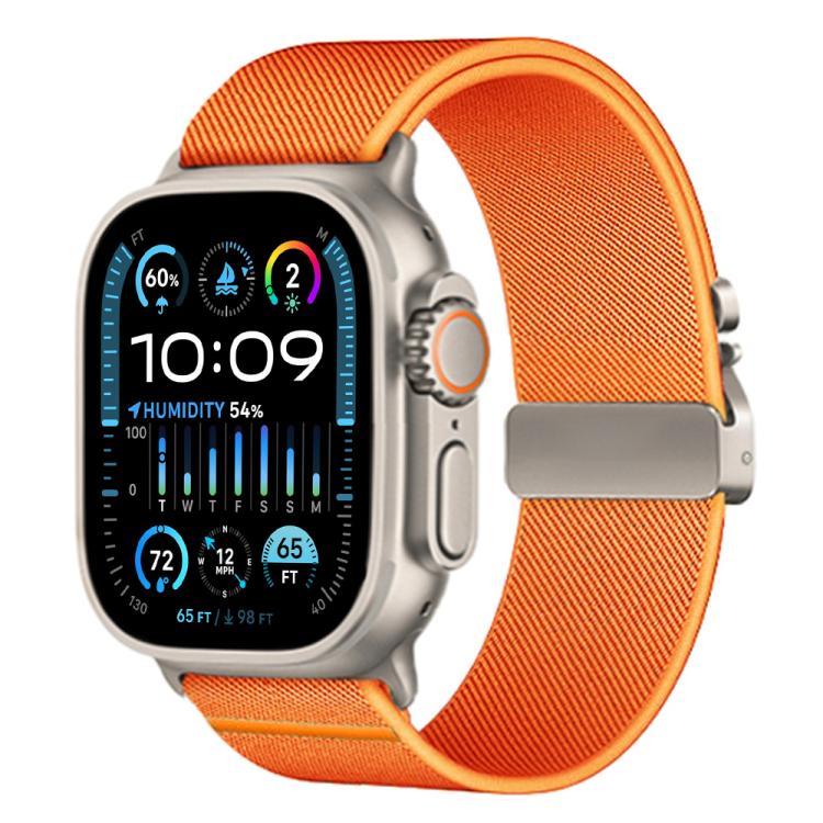 xDfind パラシュートバックル ストレッチナイロンウォッチバンド、Apple Watch 42 / 44 / 45 / 46 / 49mm用、Apple Watch 38 / 40 / 41 / S10 42mm用