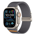 xDfind パラシュートバックル ストレッチナイロンウォッチバンド、Apple Watch 42 / 44 / 45 / 46 / 49mm用、Apple Watch 38 / 40 / 41 / S10 42mm用