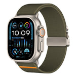 xDfind パラシュートバックル ストレッチナイロンウォッチバンド、Apple Watch 42 / 44 / 45 / 46 / 49mm用、Apple Watch 38 / 40 / 41 / S10 42mm用