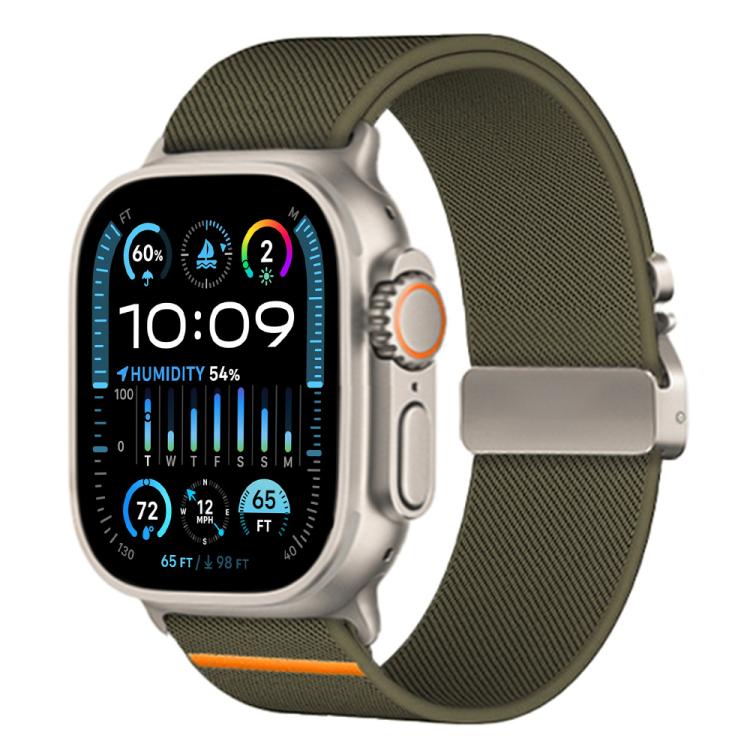xDfind パラシュートバックル ストレッチナイロンウォッチバンド、Apple Watch 42 / 44 / 45 / 46 / 49mm用、Apple Watch 38 / 40 / 41 / S10 42mm用