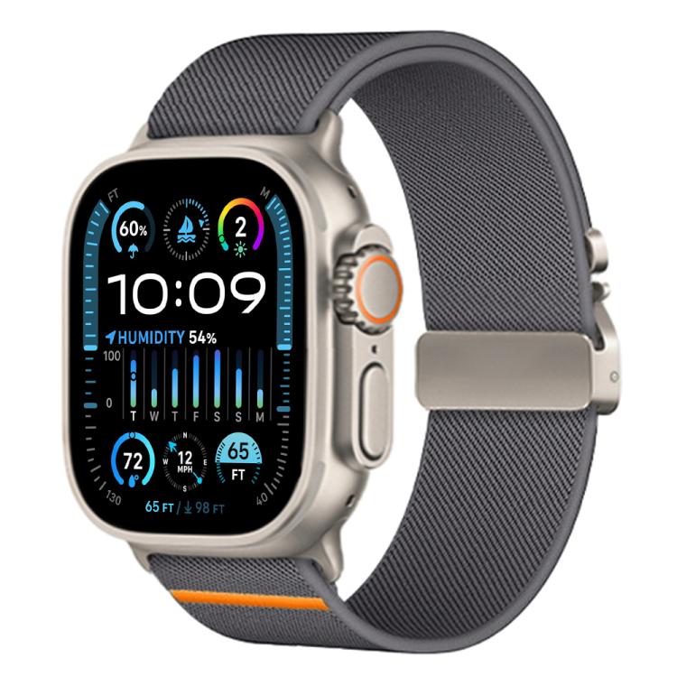 xDfind パラシュートバックル ストレッチナイロンウォッチバンド、Apple Watch 42 / 44 / 45 / 46 / 49mm用、Apple Watch 38 / 40 / 41 / S10 42mm用