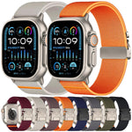 xDfind パラシュートバックル ストレッチナイロンウォッチバンド、Apple Watch 42 / 44 / 45 / 46 / 49mm用、Apple Watch 38 / 40 / 41 / S10 42mm用