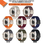 xDfind パラシュートバックル ストレッチナイロンウォッチバンド、Apple Watch 42 / 44 / 45 / 46 / 49mm用、Apple Watch 38 / 40 / 41 / S10 42mm用