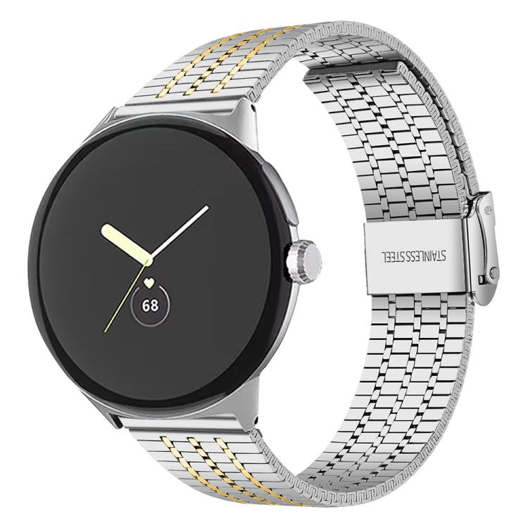 xDfind セブンビーズバックル ステンレススチールウォッチバンド、Google Pixel Watch 4 / Watch 3 45mm用、Google Pixel Watch 4 / 3 / 2 / 1 41mm用